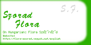 szorad flora business card
